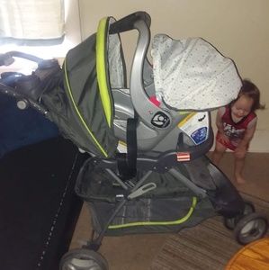 Stroller with car seat connected